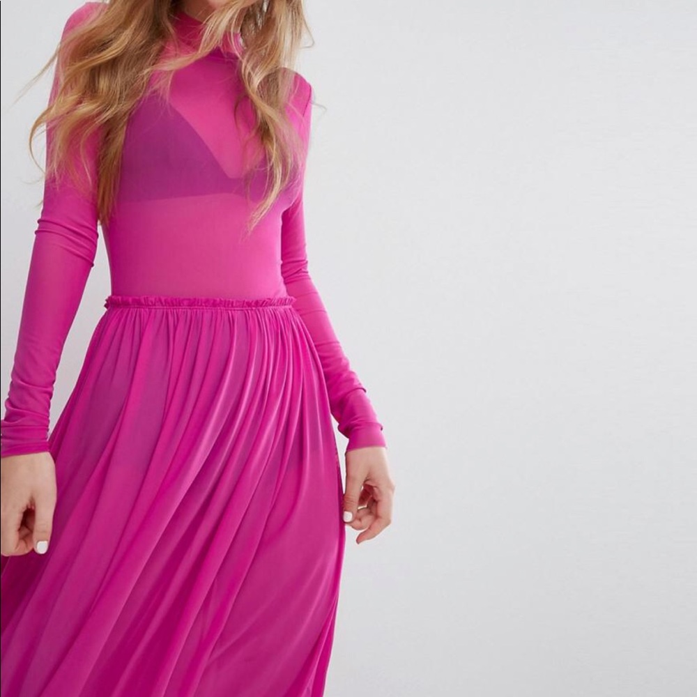 Pink sheer dress